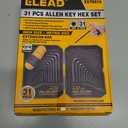 ELEAD 31-Piece Hex Key Set - Allen Wrench Set, SAE and Metric Allen Keys MM(0.7mm-10mm) SAE(0.028"-3/8) Heat-Treated, Torque Handle, High Leverage, Long & Short Keys, Easy Organization
