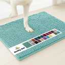 Muddy Mat® | Super Absorbent Door Mat Indoor, Microfiber Quick Dry Chenille Entryway Rug, Non-Slip Front Door Mat, Indoor Mats for Entryway, Machine Washable Pet Rug, Seafoam Green 48"x72"