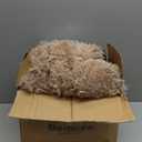 Bedsure Calming Dog Bed Medium Size Dog - Donut Washable Medium Pet Bed, 30 inches Anti-Slip Round Fluffy Plush Faux Fur Cat Bed, Fits up to 45 lbs Pets, Camel