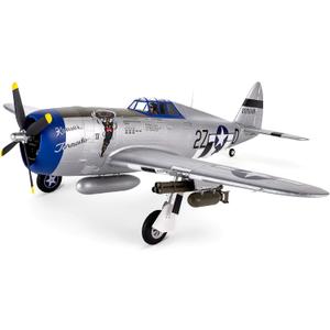E-flite RC Airplane P-47 Razorback 1.2m BNF Basic-Transmitter Battery and Charger Not Included EFL08450 Airplanes B&F Electric