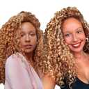Highlight Kinky Curly Bundle P27/30 Human Hair Weave 22 22 22 Inch Peruvian Virgin Human Hair 3 Bundles Two Tone Color 30 Mixed With Color 27 Bundles Hair Extensions