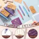Qeeenar 200 Pcs Christian Gifts Bulk Sets Bible Verse Religious Ballpoint Pen and Notebook Gift Set with Thanks Tags Organza Bag Gift Bulk for Women Church Christian Party Favors(Multicolor,Classic)