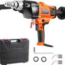 VEVOR Diamond Core Drilling Machine, 0.8-6.3in Drilling Diameter Handheld Core Drill Rig with Carrying Case, 2000W Rugged Concrete Core Drill, For Concrete Brick Block Stone, 0-1800RPM Stepless Speed