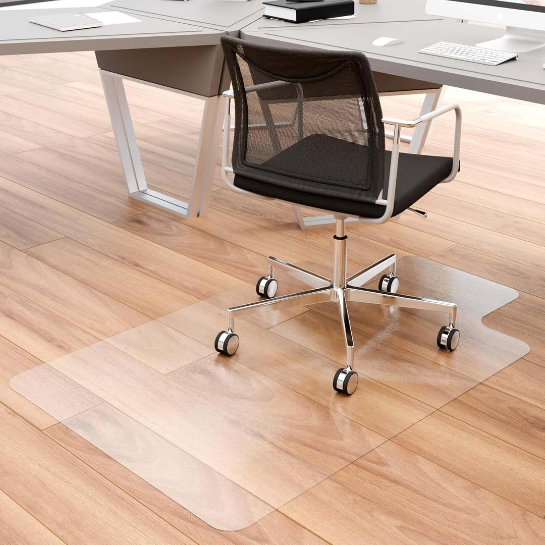 Office Chair Mat for Hardwood Floors, Easy Glide Floor Mat for Office Chair, Clear Desk Chair Mat for Rolling Chairs 30" x 48"