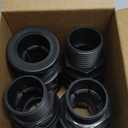 Novabright 8 Pack 1-1/2" Bulkhead Fitting PP Aquarium Pond Filters Slip x Slip with Male Thread, Includes Bulkhead Fitting, Two Gaskets, Lock Nut Standard Threaded Black Kit for Fish Aquarium