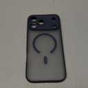 Glitter for iPhone 17 Pro Max Case with Eye-catching Integrated Lens Protection, [Sparkly Bling Back Panel] [Seamless Work with Magsafe] Cute Women Girly Magnetic Case for iPhone 17 Pro Max 6.9" Blue