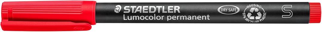 STAEDTLER Lumocolor Universal Pen, Felt Tip, Permanent Marker, 0.4mm, Red 313-2