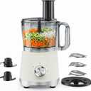 Electric Food Processor 10.5 Cup, Multi-Function Vegetable Chopper with French Fry Slicer, Dough Mixer, Easy to Clean, Secure Design, Stainless Steel, for Vegetables, Smoothie, Fruit