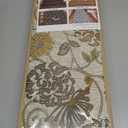 Seloom Washable Non-Slip Stair Treads Carpet with Skid Resistant Rubber Backing Specialized for Indoor Wooden Steps (25.5x9.5 Inch, 13Pieces, BeigeFlower)