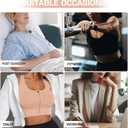 Sports Bras for Women Pack - Womens Front Closure Cross Back Low Impact Workout Post Surgery Bra Multipack (XS)