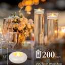 5plots 48 Pack 200 Hour Flameless Floating Candles, 3 Inches White Waterproof Led Tealights for Wedding Vases Centerpieces Party Proposal Pool Decor Decoration