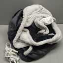 DAILYLIFE Wearable Heated Blanket with Foot Pocket, 52"x72" Electric Blanket with Sleeves for 6 Heat Settings, 12 Hours Timer, Flannel & Sherpa, Deep Gray