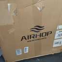 AIRHOP 0.79in Thick 24 Sq Ft Exercise Equipment Mats, 6 Tiles Upgraded Rubber Top with High Density EVA Foam, Large Interlocking Puzzle Gym Flooring for Home Gym, Heavy Weight Workout,Black & White