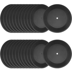 KOHAND 30 Pcs Blank Vinyl Records, 7 Inch Plain Decorations for Home, Studio Room, Wall Aesthetic, Graffiti - Black
