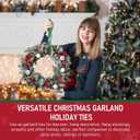 Zhengmy 3 Roll Christmas Garland Ties Decorative Holiday Garland Ties Cuttable Cable Straps for Christmas Halloween Party Yard Wall Doorway Outdoor Decoration (Green)