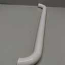 White Grab Bar 24 Inch, Grab Bar for Bathtub and Shower | Anti-Slip Knurled Grip, Stainless Steel, Bathroom Assist Handle Handrail, Handicap Support Bars for Toilet, 1.25" Diameter