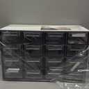 Arteza 16 Drawer Organizer and Storage Cabinet  Clear Plastic, Stackable Drawers for Makeup, Crafts, Sewing, Office Supplies, Small Parts & Tools.