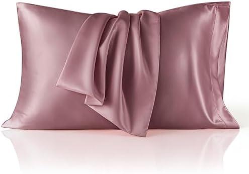 Bedsure King Size Satin Pillowcase Set of 2 - Nostalgia Rose Silky Pillow Cases for Hair and Skin with Envelope Closure, Similar to Silk Pillow Cases, Gifts for Women Men, 20x36 Inches, 2pcs
