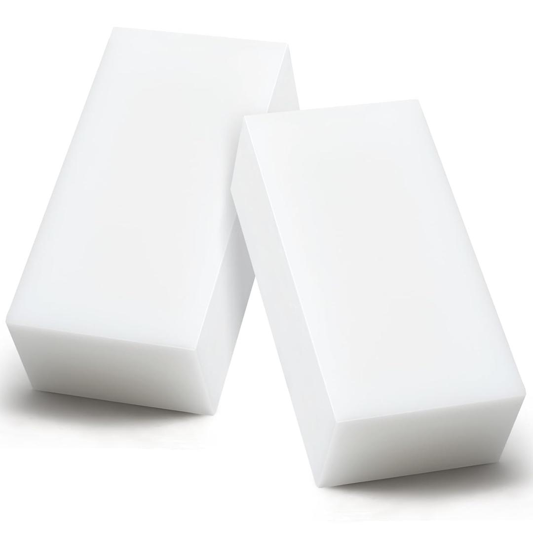 2 Pcs Hdpe Plastic Block 2" x 3" x 6", Polyethylene Solid Plastic Block for Machining, Home Floor Improvement, Prototyping, DIY Projects, Engineering (White)