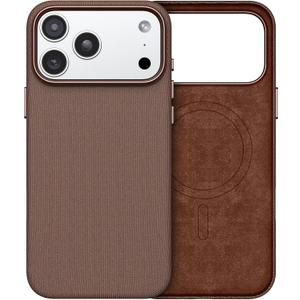 for iPhone 17 Pro TechWoven Case 2025, iPhone 17 Pro Phone Case [Compatible with MagSafe] Shockproof Anti-Slip TechWoven Premium Woven Fabric Cover for 17 Pro 6.3", Sienna