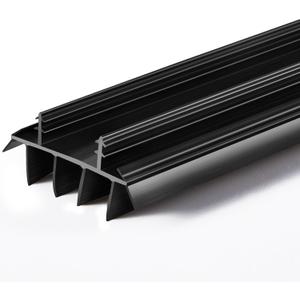 Pushglossy 1 Pcs Replacement Door Bottom with Vinyl Fins 36" Long 1 3/4" Wide Threshold Seal Bottom of Door Weatherstrip Kerf Weather Stripping for 7/8" Between Barbs (Black)