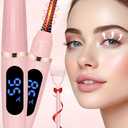 Heated Eyelash Curlers - Eye Lash Curler Heat - Mini Electric Eyelash Curler with LED Display 3 Temp Settings USB Rechargeable Natural Curling 24H Long Lasting for Women Makeup Tools Gifts
