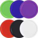 Coopay 3 1/4 Inches Air Hockey Pucks 6 Pack Full Size Heavy Replacement Pucks for Game Tables Equipment Accessories (Red, Green, Blue, Black, White, Purple)