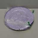 Ms Lovely Metallic Foil Charger Plates - Set of 6 - Made of Thick Plastic - Dark Purple