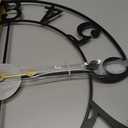 Cuspin Large Wall Clock for Living Room Decor, 30 Inch Decorative Wall Clocks Battery-Operated Silent Non Ticking Metal Modern Black Round Clock Arabic Numerals