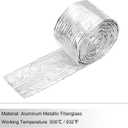 MECCANIXITY Heat Shroud Aluminized Sleeving 1 1/4" ID x 5.9FT Aluminum Metallic Fiberglass Heat Shroud for Fuel Lines Cables Electrical Wiring