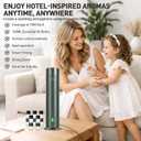 Waterless Diffuser Starter Kit with 5 Scent Oils - Cold Air Diffuser Machine for Home, Hotels and Large Room, 1000 Sq.Ft Coverage Hotel Scent Essential Oil Diffuser, Remote Control, 4.05 Oz, Green