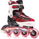 ECOO Adjustable Inline Skates Boys and Girls Ages 5-8 8-12 with Light up Wheels，Roller Skates for Kids Ages 4-12, Teen Skates for Beginner Outdoor and Indoor 36-39