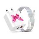 SAMONPOW for iPhone 17 16 15 Charger Fast Charging USB C Charger Block with 4FT USB A to iPhone Chargers Cord Type C Cable Dual Port Wall Charger for iPhone 14/13/12/11 Pro Max, iPad, Samsung, More