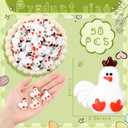 4 x Suzile 50 Pcs Mini Resin Chicken Figurine Mini Hen Decor Miniature Chickens Figurine Ornament Farm Animals Model for Garden Moss Landscape Farmhouse Home Decoration DIY Crafts (Cute)