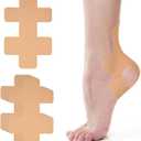 FairySandy 12 Pcs Precut Kinesiology Tape for Pain Relief Waterproof Breathable Kinesiology Athletic Tape Enhance Elastic Pre Cut Strips for Sports Joints Muscle Support (Ankle,Beige)