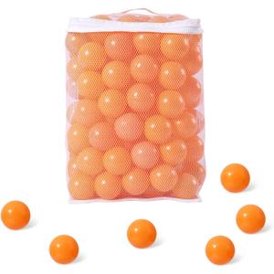 Ball Pit Balls for Kids, Plastic Refill 2.2 Inch Balls, 100 Pack, Bright Colors, Phthalate and BPA Free, Includes a Reusable Storage Bag with Zipper