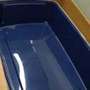 IRIS USA XX-Large Side Entry Cat Litter Box, Open Top Extra Large Litter Box for Big Cats and Multi-Cat Households, High Sided Scatter Shield, Easy to Clean, 30" L x 20" W x 14" H, Navy