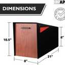 Ilyapa Modern Mailbox Post Mount - Large Mailbox for Outside - Black Metal Mail Box - Powder Coated Steel - All Weather Resistant