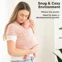 KeaBabies Baby Wrap Carrier - All in 1 Original Baby Carrier Newborn to Toddler Sling, Easy to Wear, Hands Free Bonding, Lightweight, Breathable Infant Wraps (Dusty Pink)