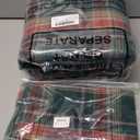 HANDONTIME Christmas Buffalo Plaid Couch Cover Checkered Sofa Covers Christmas Decorations Green and Red Grid 3 Seater Couch Cover for Farmhouse Home Decor Couch Protector for Dogs, 71"x 134