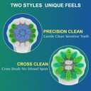 Replacement Toothbrush Heads Compatible with Oral B Braun Pro 1000 Electric Toothbrush Heads, 8 Count Precision Clean Brush Heads Refill Compatible with Oral B Pro 100/500/1000/1500/Genius X (4 Pre 4 Cross)