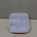 Rinwoc Bento Box [Portion Size], 3 Pack Snack Containers with 3 Compartments for Meal Prep & On-the-Go [School, Travel], Lunchable Container Reusable and BPA-Free (Small)