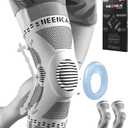 NEENCA 2 Pack Knee Braces for Knee Pain, Compression Knee Sleeves with Patella Gel Pad & Side Stabilizers, Knee Support for Meniscus Tear, Arthritis, Joint Pain, ACL, Runner, Workout (Large)