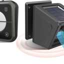 Solar Wireless Driveway Alarm - 1/2 Mile Long Range IP65 Weatherproof, Microwave & Infrared Dual Detection to Reduce False Alarms, DIY Home Security Alert System for Indoor/Outdoor Property (1R1S)
