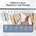 Closet Organizers and Storage Clips 20 Pack, Legging Organizer for Closet Yoga Pants Hangers Hanging Chip Clips, Space Saving Hanger Organization and Storage for Home Organization of Hat, Bag- Ivory