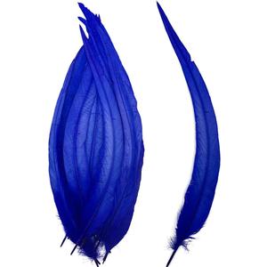 50pcs Royal Blue Long Rooster Coque Tail Feathers 12-14 Inches for Hat Costume Decoration Crafts Wedding Feather Party DIY Decoration