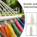 2 Pack Wooden Hammock Spreader Bar, Detachable Spreader Bar for Hanging Hammocks - Designed for a Flatter Surface, Perfect for Patio, Backyard, Camping & Porch