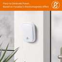 Battery-Free Wireless Doorbell, No Batteries Needed, Easy Installation,600 FT Range, 38 Chimes, Adjustable Volume, Waterproof for Classroom, Home, Office, Villa (White)