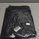 Women's Satin Button Down Shirts Casual Long Sleeve Work Shirt Dress Blouses Tops (Large, Black)