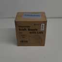 ESSENTIAL Paper Ice Cream Cups with Lids, 120pcs 8oz Disposable Dessert Bowls with Lids for Hot or Cold Food, Paper Snack Containers for Sundae, Frozen Yogurt, Soup (Brown)